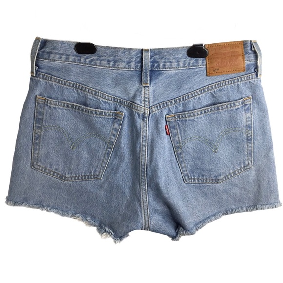 Levi's 501 High Rise Denim Shorts - Picture 2 of 4
